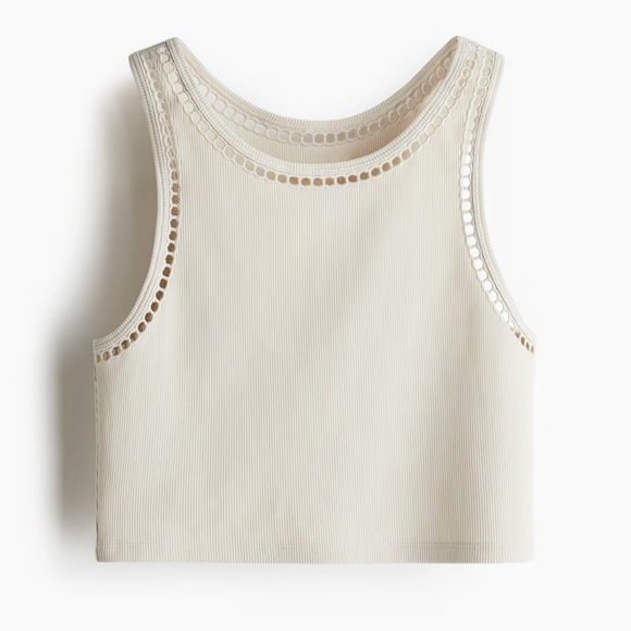 H&M Cream Sleeveless Top with Cutout Detail - Picture 1 of 5